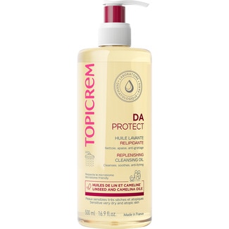 TOPICREM Da Protect relipidising cleansing oil that calms itching and irritation doser 500 ml for sensitive, very dry and atopic skin for all the family
