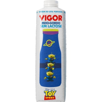 Vigor Leite Fresco Meio Gordo sem Lactose embalagem 1 L
