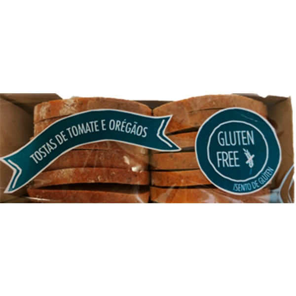 Tostas de Tomate e Orégãos sem Gluten embalagem 90 g