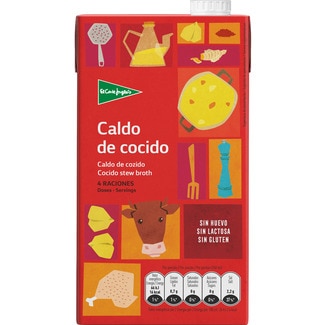 EL CORTE INGLES Cocido stew stock with extra virgin olive oil, gluten-free carton 1 l