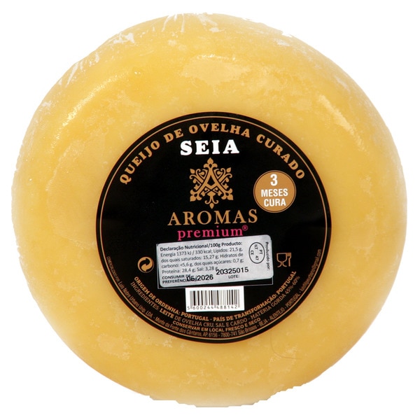 Queijo de Ovelha Cura Minima 3 Meses Peso Aproximado unidade 600 g