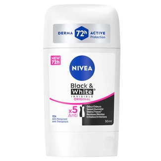 Nivea Desodorizante Stick Black&White embalagem 50 ml