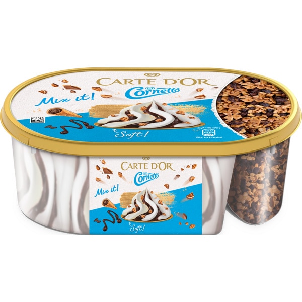 Gelado Cornetto embalagem 825 ml