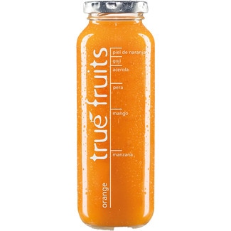 TRUE FRUITS smoothie de naranja botella 250 ml manzana, mango, pera, acerola, goji y piel de naranja