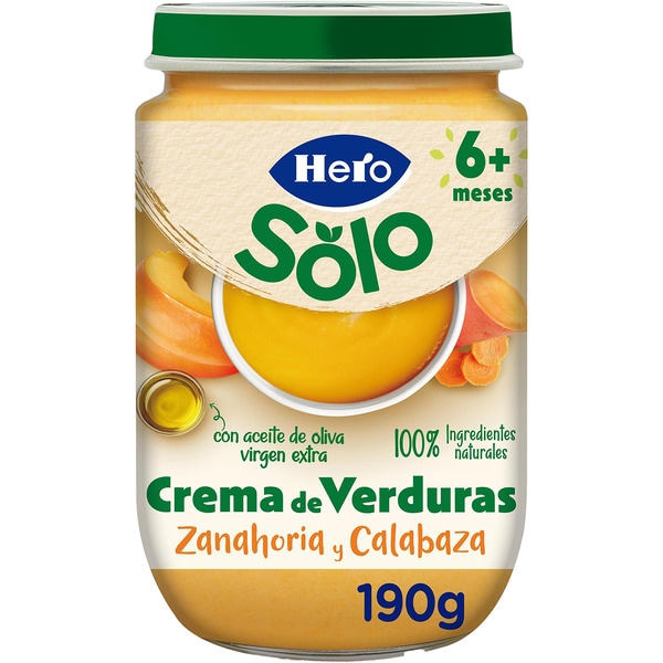 Gläschen Gemüsecreme mit Möhren und Kürbis glutenfrei ab 6 Monaten Behälter 190 g