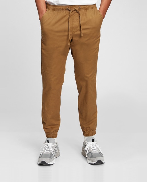 Pantalón jogger de hombre slim beige