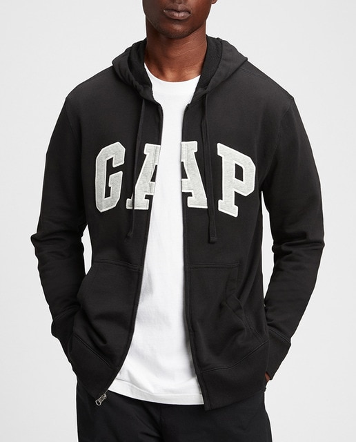 Chaqueta deportiva de hombre negra con capucha