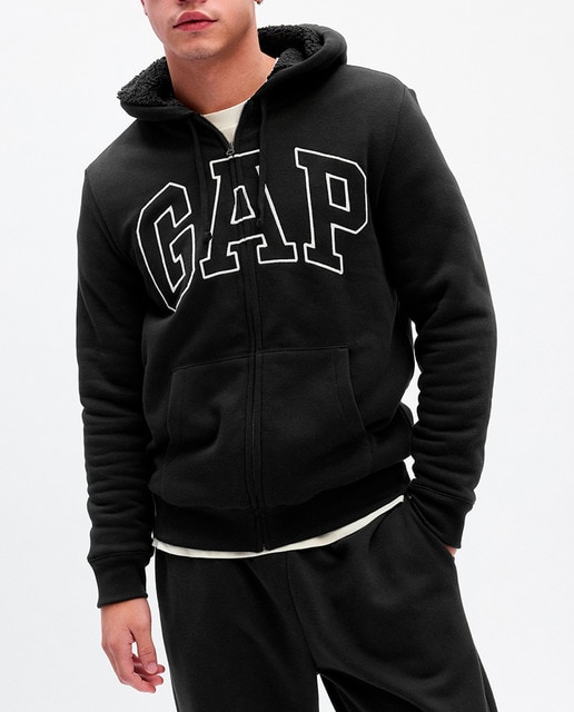 Sudadera con cremallera y logo GAP de hombre