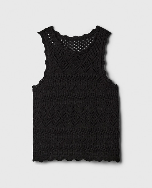 Camiseta de punto de mujer sin mangas