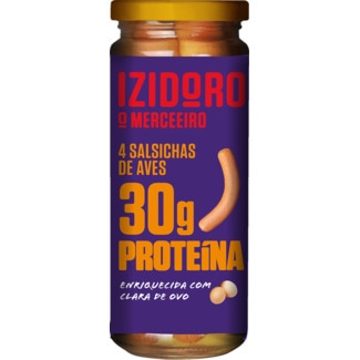 Izidoro Salsichas de Aves Proteína Enriquecido com Clara de Ovo frasco 200 g