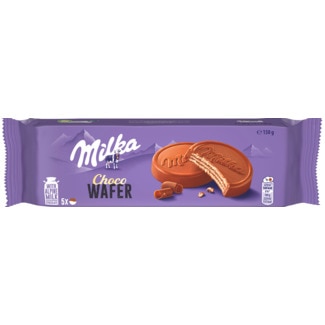 Milka Bolachas Wafer de Chocolate de Leite embalagem 150 g