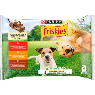 Friskies Alimento Húmido para Cão sabor Vaca e Borrego 4 unidades embalagem 85 g