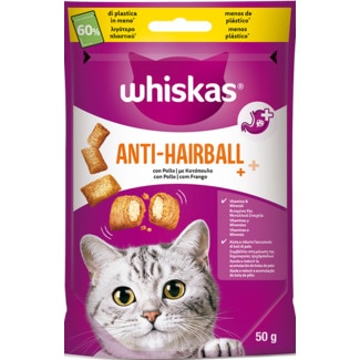 Whiskas Snack para Gato Anti-Hairball embalagem 50 g