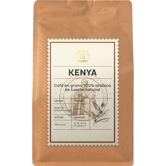 CLUB DEL GOURMET 100% Arabica natural roast coffee beans from Kenya container 250 g