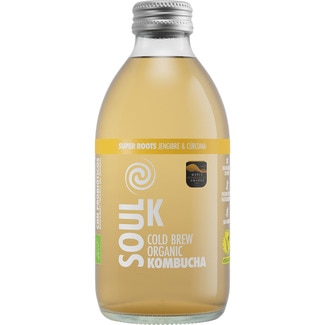 SOUL K Cold Brew Bio-Kombucha Super Roots mit Ingwer und Kurkuma Flasche 250 ml