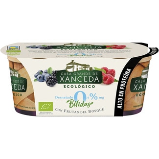 CASA GRANDE DE XANCEDA Fettarmer Biojoghurt mit Waldbeeren 0,3 Fett glutenfrei 2er-Pack Einheiten 125 g