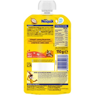 Bolsita de leche con cacao a partir de 36 meses 110 g - Nestle Nesquik