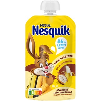 NESTLE NESQUIK bolsita de leche con cacao y plátano a partir de 36 meses 110 g