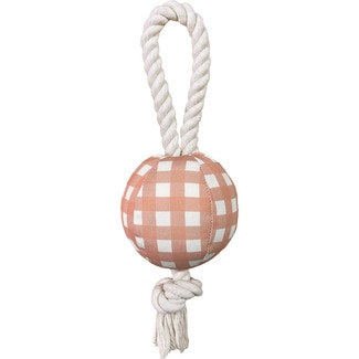 FRED&RITA Gingham ball dog toy each 1