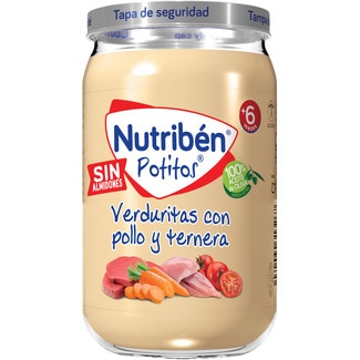 NUTRIBEN Potitos tarrito verduritas con pollo y ternera sin almidones desde 6 meses tarro 235 g