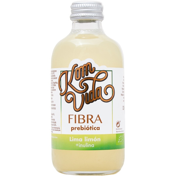 Organic lemon lime flavour kombucha with prebiotic fibre and inulin bottle 250 ml