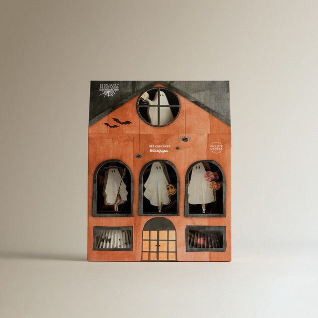 Set de 24 cupcakes y 24 adornos Halloween