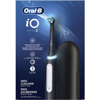ORAL B cepillo dental eléctrico negro IO Series 3 con 1 cabezal en estuche de viaje blister 1 unidad