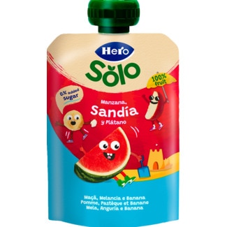 Hero HB Solo Saqueta de Fruta Maçã, Melancia e Banana embalagem 100 g