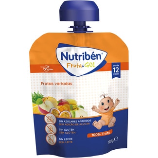 NUTRIBEN Frucht & Go Beutel mit gemischtem Obst glutenfrei ab 12 Monaten Beutel 90 g