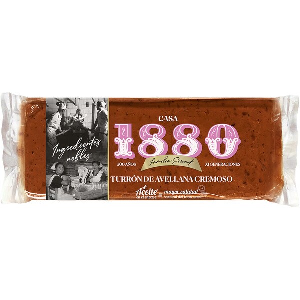 Igredientes Nobles cremiger Haselnuss-Turrón glutenfrei Tafel 230 g