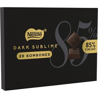 NESTLE DARK SUBLIME dunkles Schokoladenkonfekt Auswahl 85% Kakao Original und Fleur de Sel Karton 144 g