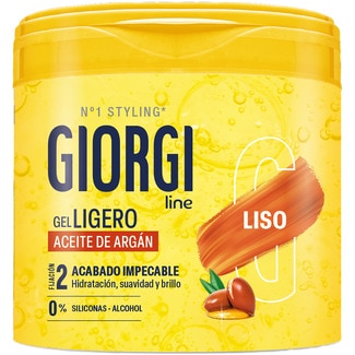 GIORGI line gel fijador ligero con aceite de argán acabado impecable cabello liso Schale 400 ml