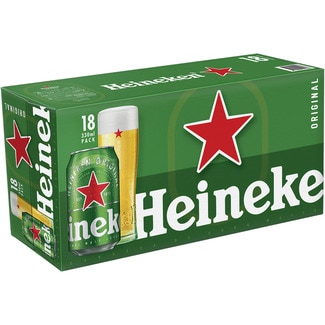 HEINEKEN Dutch lager 18-pack tins 33 cl