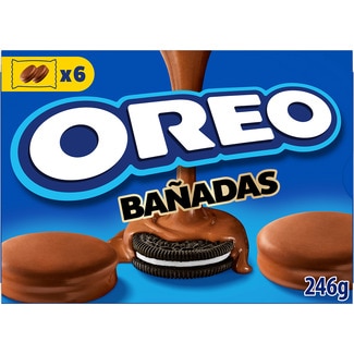 OREO Schokoladenkekse mit Cremefüllung und Milchschokoladenüberzug Paket 246 g 6 Tütchen mit 2 Stück
