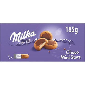 MILKA Choco Stars Mini-Sterne Schokoladenkekse 5 Einzelverpackungen Paket 150 g