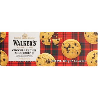 WALKERS Shortbread butter biscuits with chocolate chips case 125 g