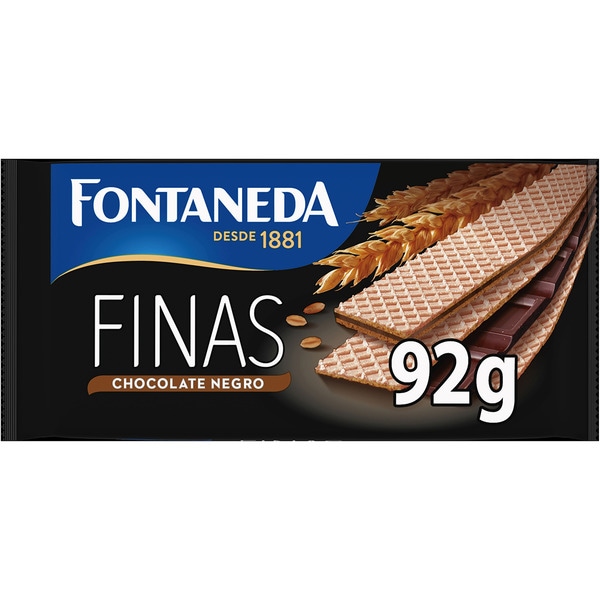 Fine wafer biscuits with dark chocolate packet 92 g