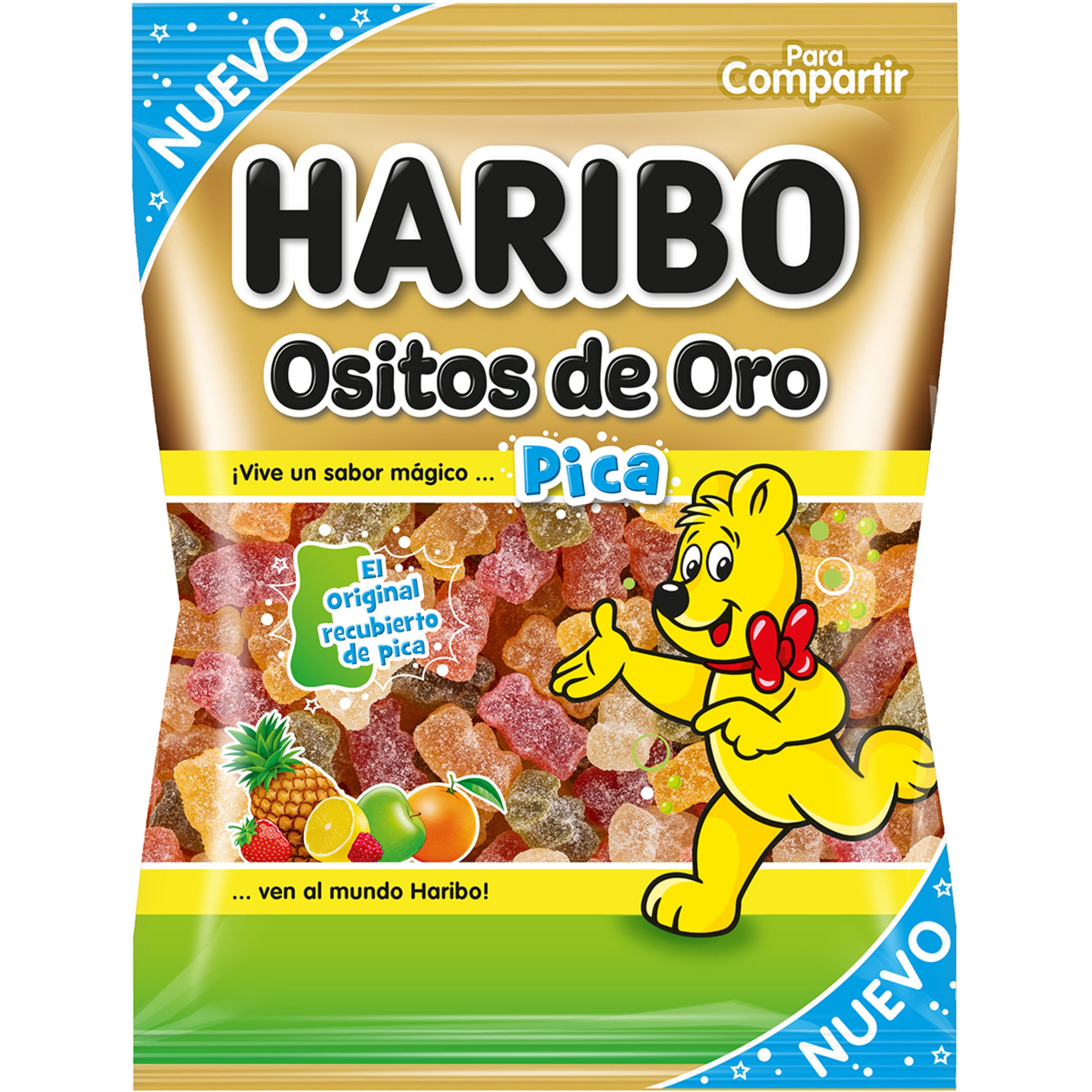 Ositos de oro caramelos de goma recubiertos de pica