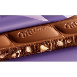 Chocolate con leche y avellanas troceadas tableta 125 g - Milka