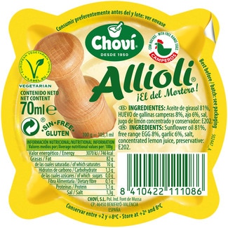 CHOVI salsa fresca alioli El del Mortero tarrina 70 ml sin gluten