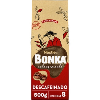 BONKA Koffeinfreier Bohnenkaffee aus nachhaltigem Anbau Intensität 8 Paket 500 g
