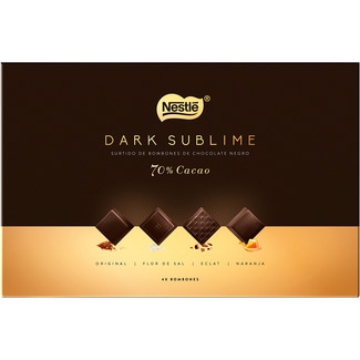 NESTLE DARK SUBLIME dunkles Schokoladenkonfekt Auswahl mit 70% Kakao Karton 291 g