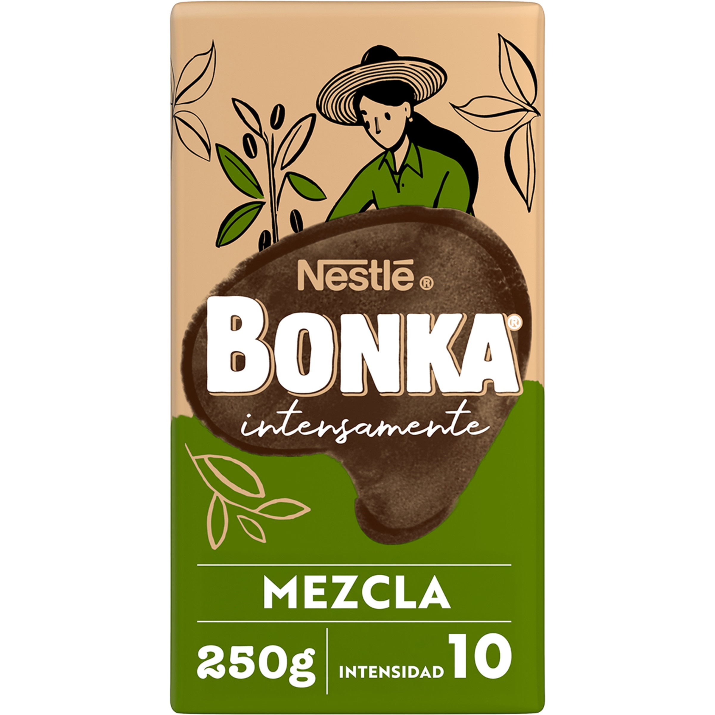 café molido mezcla de cultivo sostenible de intensidad 10