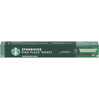 STARBUCKS Espresso Intensität 7 Pike Place Karton 10 Kapseln kompatibel mit Nespresso-Maschinen