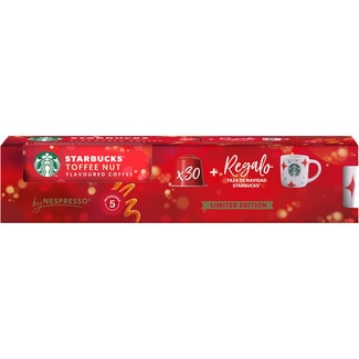 STARBUCKS Toffee Nutz Espresso Intensität 5 Limitierte Auflage Karton 30 Kapseln kompatibel mit Nespresso-Maschinen