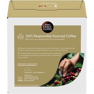 Café con leche delicado arábica y robusta intensidad 5 estuche 16 cápsulas - Nescafe Dolce Gusto