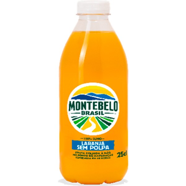 Sumo 100% Laranja sem Polpa garrafa 250 ml