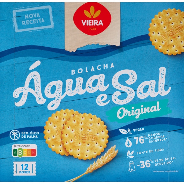 Bolachas de Água e Sal Pack 12 embalagem 168 g
