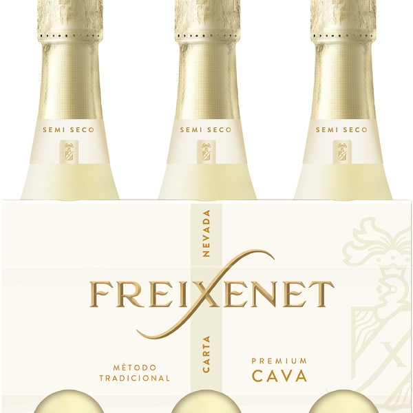 Mini Nevada halbtrockener Cava 3er-Pack20 cl Karton 60 cl