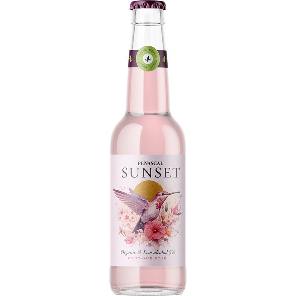 Rosé Bio-Schaumwein mit geringem Alkoholgehalt 5° Flasche 33 cl